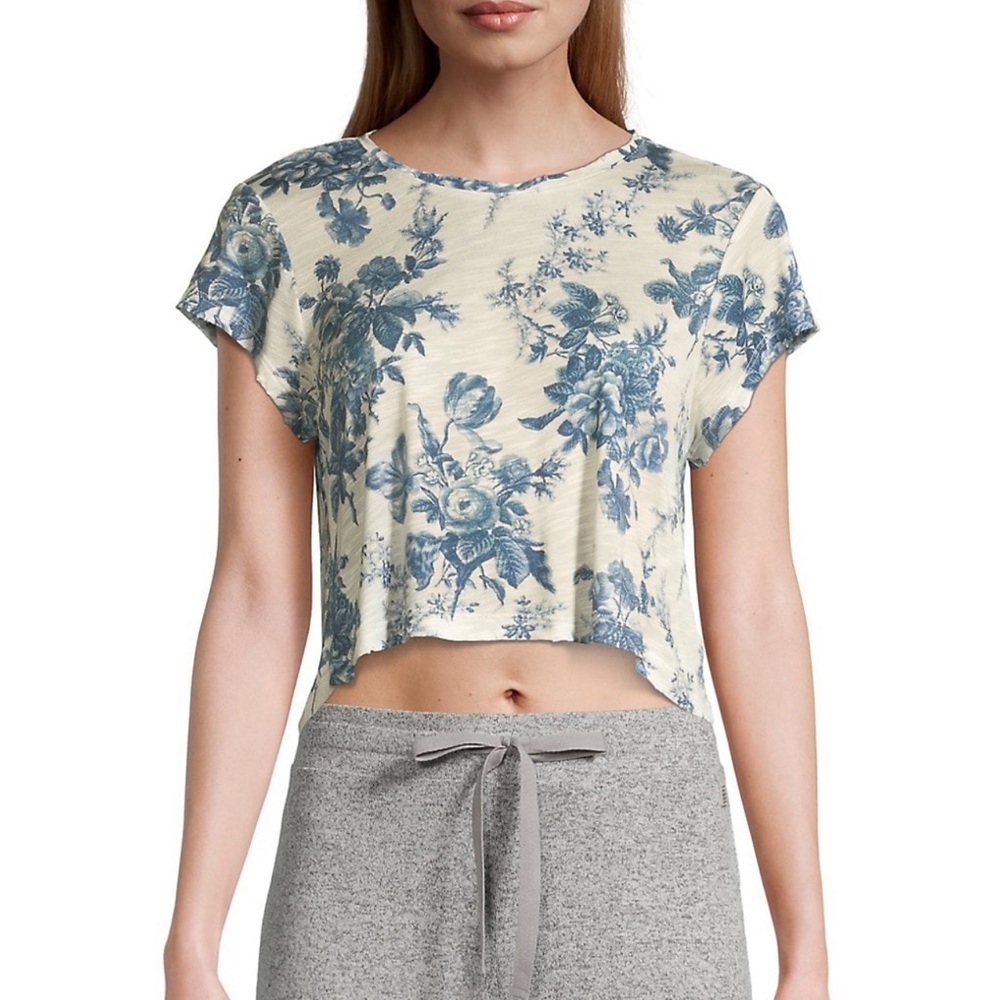 Loveshackfancy Cropped Toile Rubin T-Shirt